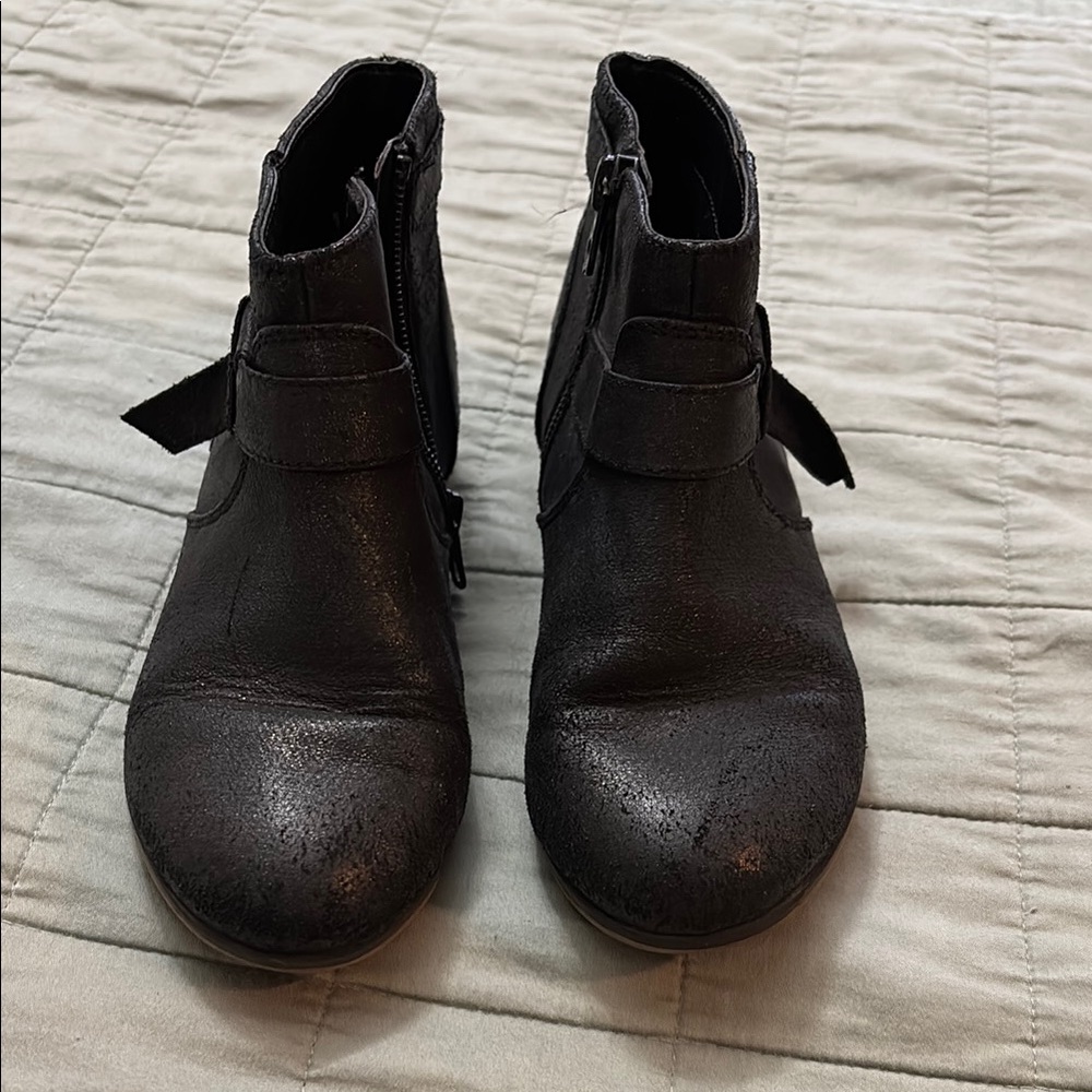 Black Leather Ankle Boots